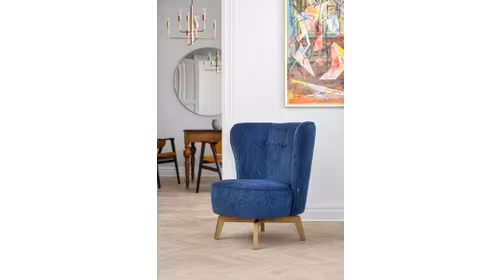 Fotoliu rotativ Carmen Can Blue/Oak