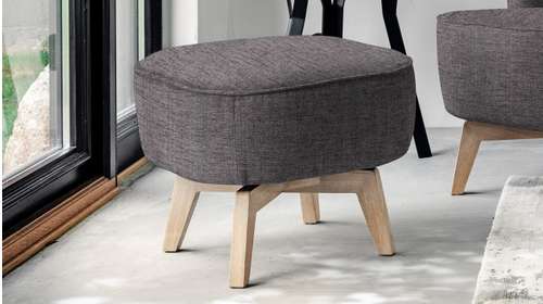 Taburet rotativ Carmen Cortina Grey/Natural