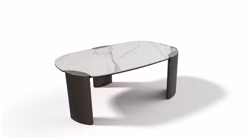 Masuta de cafea Fortuny cu top din ceramica KL-188 si structura din MDF in finisaj Bronze, cu design modern pentru living.