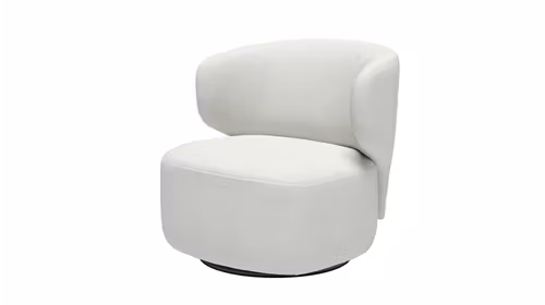 Fotoliu Fiore rotativ textil White