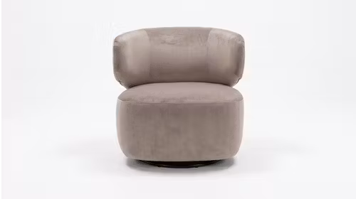 Fotoliu Fiore Rotativ, textil Bej Deschis