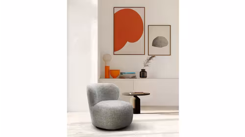 Fotoliu rotativ Barrel textil Silencio Mint