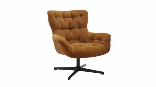 Fotoliu rotativ Apollo textil Mustard