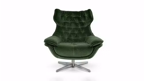 Fotoliu rotativ Darla textil Velvet Forest Green