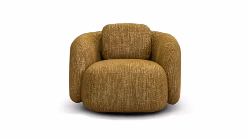 Fotoliu rotativ Domani textil Agnes Mustard