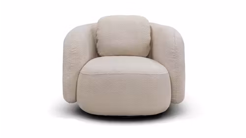 Fotoliu rotativ Domani textil bouclé Manza Cream