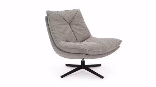 Fotoliu rotativ Moon textil boucle Grey