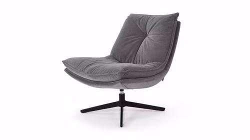 Fotoliu rotativ Moon textil Gri