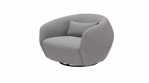 Fotoliu rotativ Nest textil Bouclee Grey