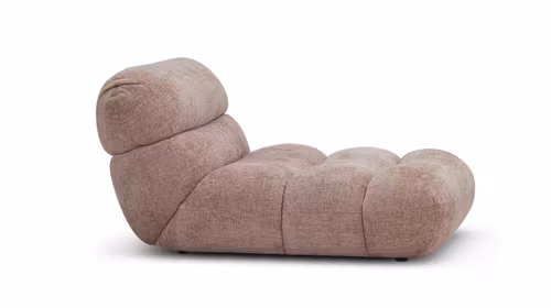 Fotoliu Salviano tip sezlong textil Pale Pink