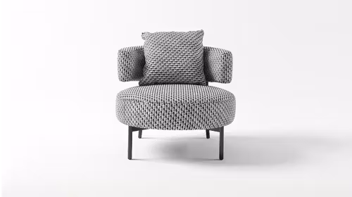 Fotoliu Jason textil Blue Pattern