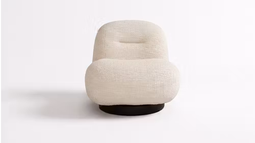 Fotoliu rotativ Sole bouclé White