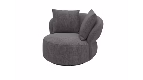 Fotoliu Rotativ Cariddi Textil Gri Inchis – Design Modern si Confort Elegant pentru Livingul Tau