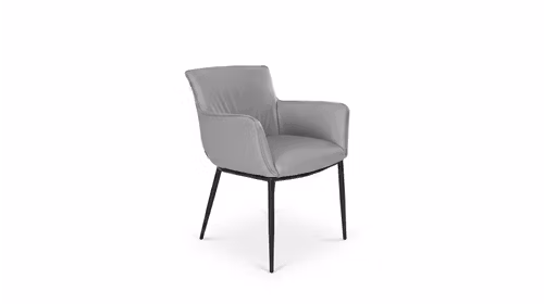 Scaun Georgia cu brate piele Linea Grey