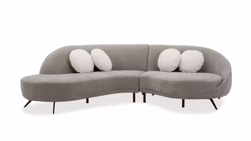 Canapea Graziosa textil bouclé Greige stanga
