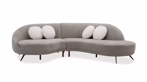 Canapea Graziosa textil bouclé Greige dreapta