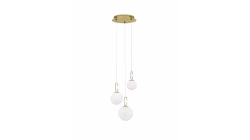 Lustra suspendata Hook 3, finisaj Satin Gold