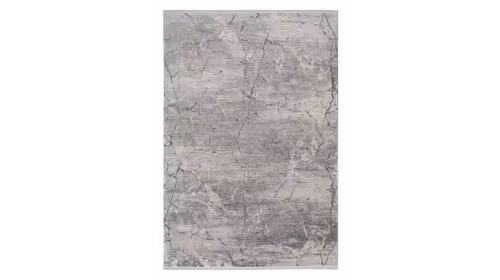 Covor Diamond argint 200x290 cm din vascoză, model 903 Silver cu finisaj elegant