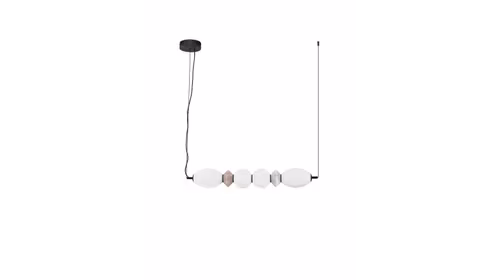 Lustra moderna Pallina cu structura metalica neagra