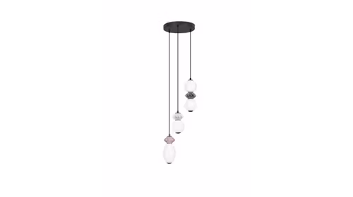 Lustra moderna Pallina cu structura metalica neagra