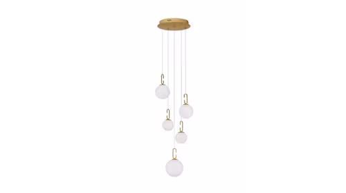 Lustra Hook 5 Satin Gold