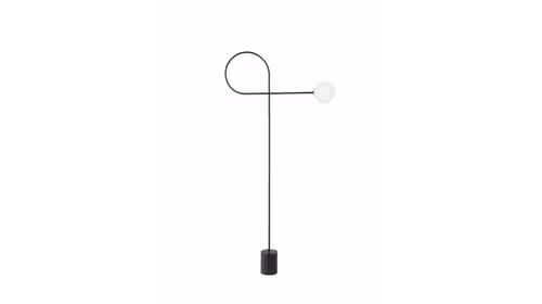 Lampadar modern Dedalo cu finisaj negru mat