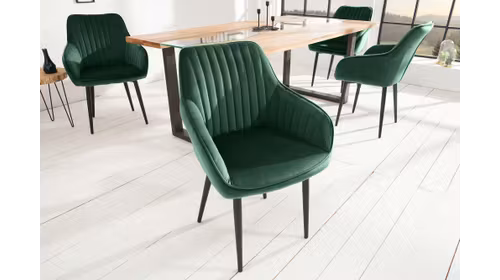 Scaun Turin Emerald Green Velvet - Expus
