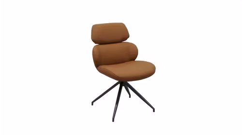 Scaun rotativ Isabella Piele Brown