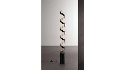 Lampadar Helix LED Nero/Oro