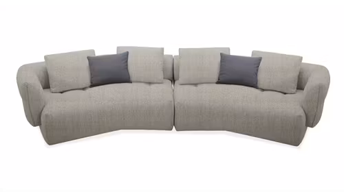 Canapea liniara Lauriano 3P+3P textil Lily Grey