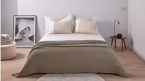 Lenjerie Suite 200x200 Percal Beige