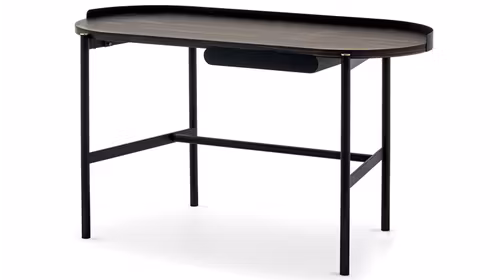 Birou Madame Termocotto, cu blat oval, sertar integrat si design modern pentru spatii de lucru elegante.