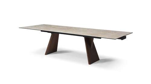 Masa extensibila Arane ceramica Bej + Walnut 180(260)X100