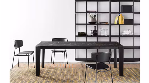 Masa extensibila Delta Calacatta Black Marble 180(240)x90