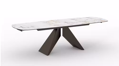 Masa extensibila Pero Ceramica Matte Gilded White 180(260)x90