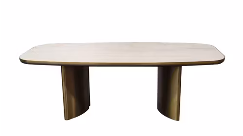 Masa Lorca Ceramica FMG-011 + Picior Champagne Gold 240X110X76