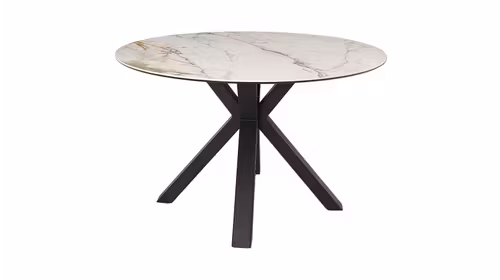 Masa rotunda Duna Ceramica Gloss Golden Carrarra 119.5x76 cm
