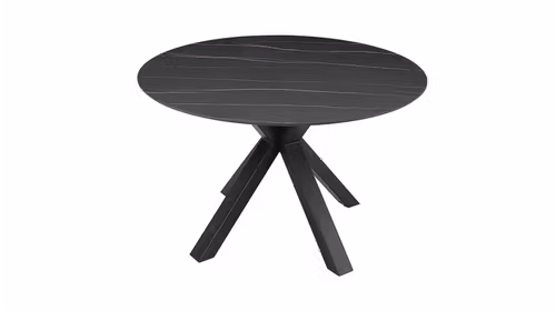 Masa rotunda Duna Ceramica Matte Golden Black 119.5x76 cm