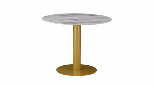 Masa rotunda Marrianne Piatra Gri Sinterizata/Picior Golden Powder 100x75 cm