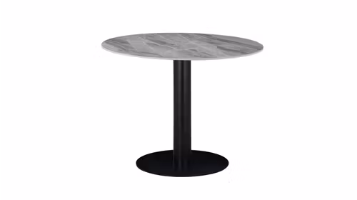 Masa rotunda Marrianne Piatra Gri Sinterizata/Picior Negru 100x75 cm