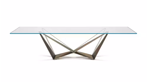 Masa Skorpio Bronze + Clear Glass 240x120 cm