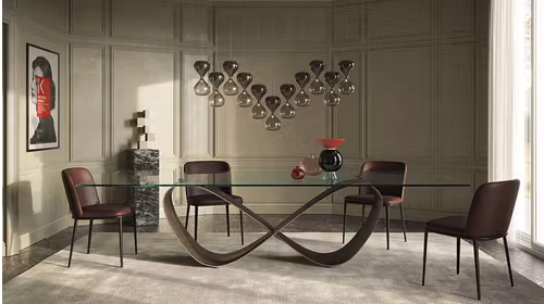 Masa Butterfly Brushed Bronze/Clear Glass