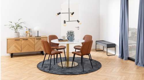 Masa Corby White/Gold 105 cm
