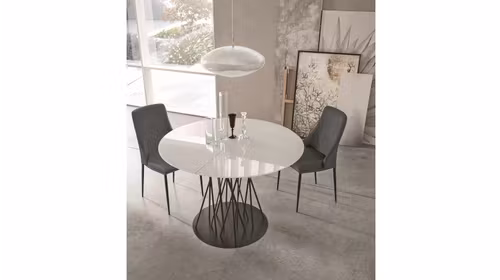 Masa extensibila Bamboo Anthracite/Bianco Gesso 140 cm