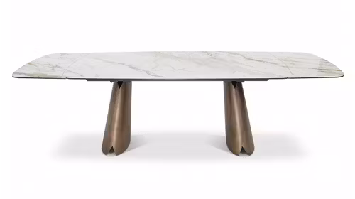Masa Extensibila Norah Ceramica Gloss Golden Carrarra 180(260)x100