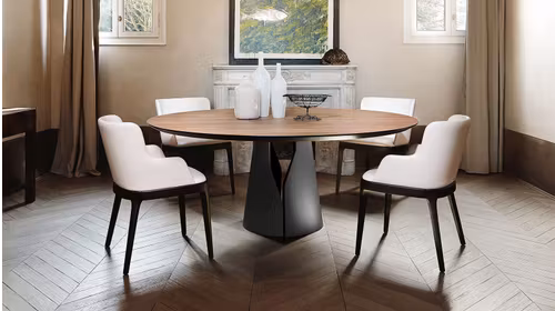 Masa Giano Wood Walnut Canaletto/Titanium 160 cm