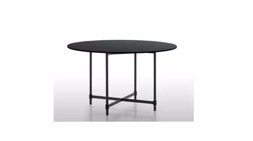 Masa rotunda Tower Anthracite/CDF Venato Nero 140x75 cm