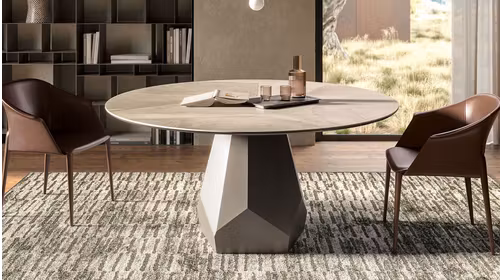 Masa rotunda Zermatt ceramica Luxor 158 cm