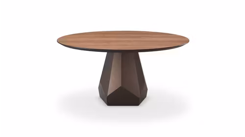 Masa rotunda Zermatt Wood Walnut Canaletto 160 cm