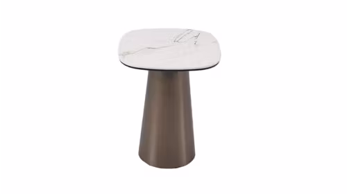 Masuta de cafea Enoki ceramica Gloss Golden Cararra 40x40x50
